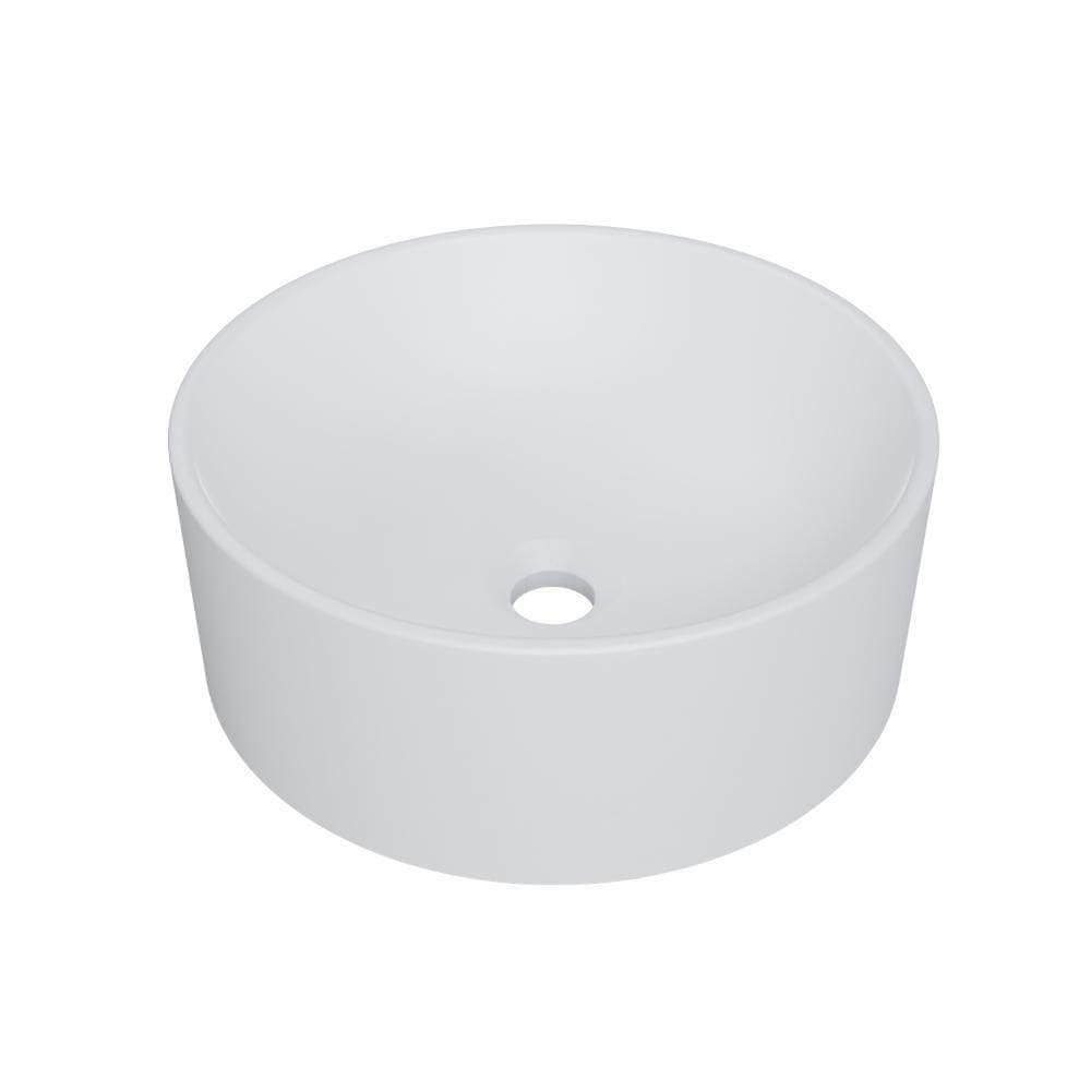 Cuba De Apoio Redonda Bl34w Branca Matte Fosca Branco Matte Fosco
