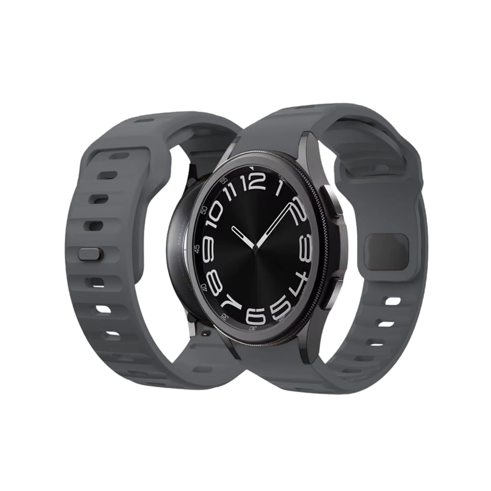 NERDCASE, Pulseira de Silicone Compatível com Galaxy Watch 20mm, Cinza Escuro