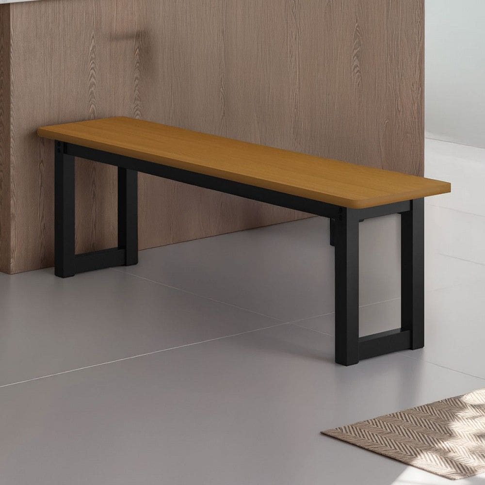 Banco para Cozinha Kit 2 Bancos 160cm Imperatriz Preto/Natural - Art Panta
