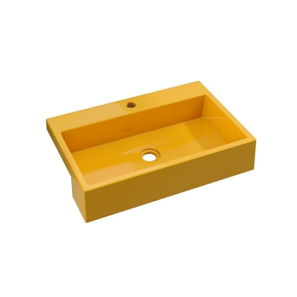 Cuba Semi Encaixe Retangular Xrt55w Colorida Amarelo