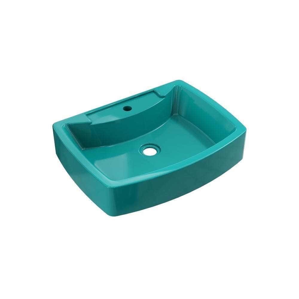 Cuba Apoio Retangular Rt50w Colorida Azul Turquesa