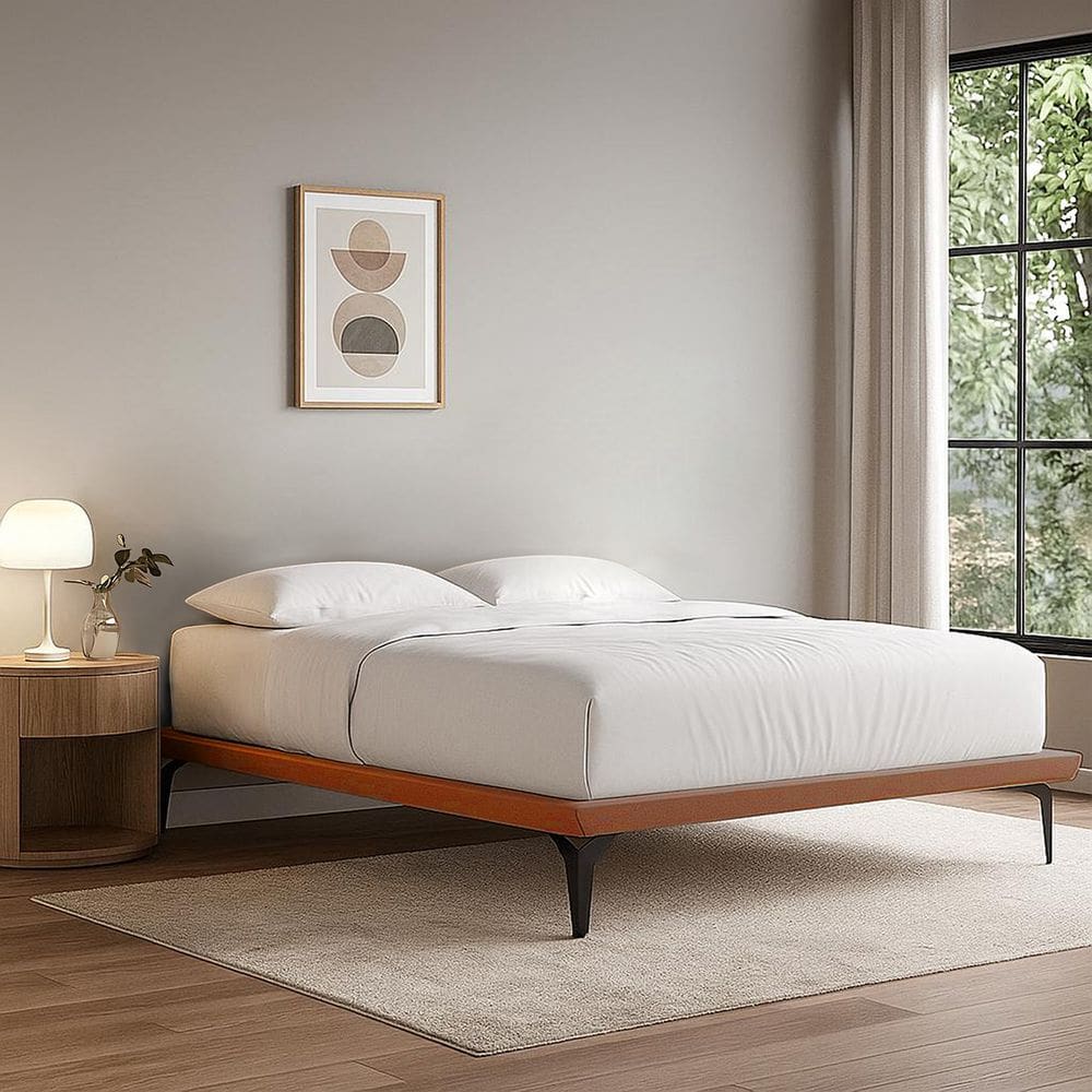 Base Box Cama Japonesa Toquio Queen Linho Telha