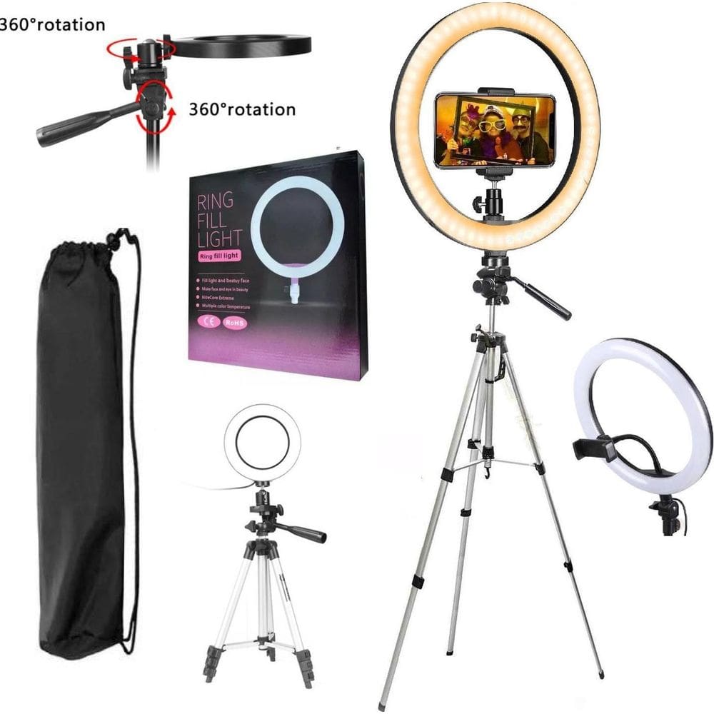 Kit Youtuber Profissional Microfone Lapela Tripé 1,30M