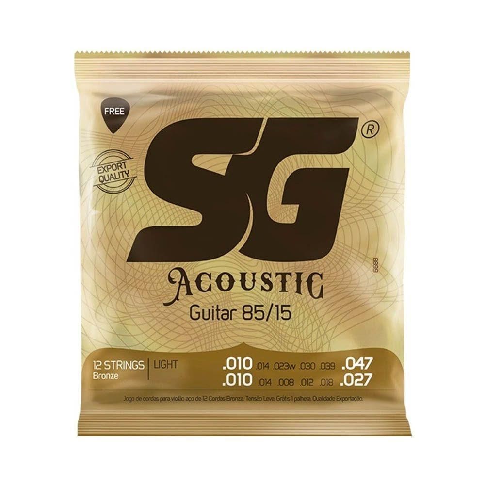 Encordoamento Sg P/ Violão Aço 12 Cordas Bronze 85/15 10/47 - Ec0468