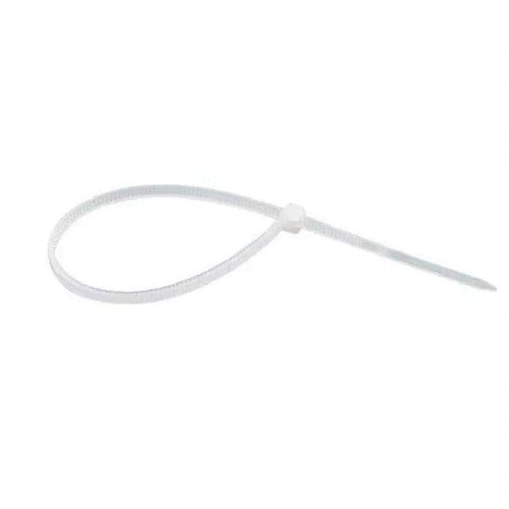 Abracadeira De Nylon 200x4,8mm Branca Com 100un