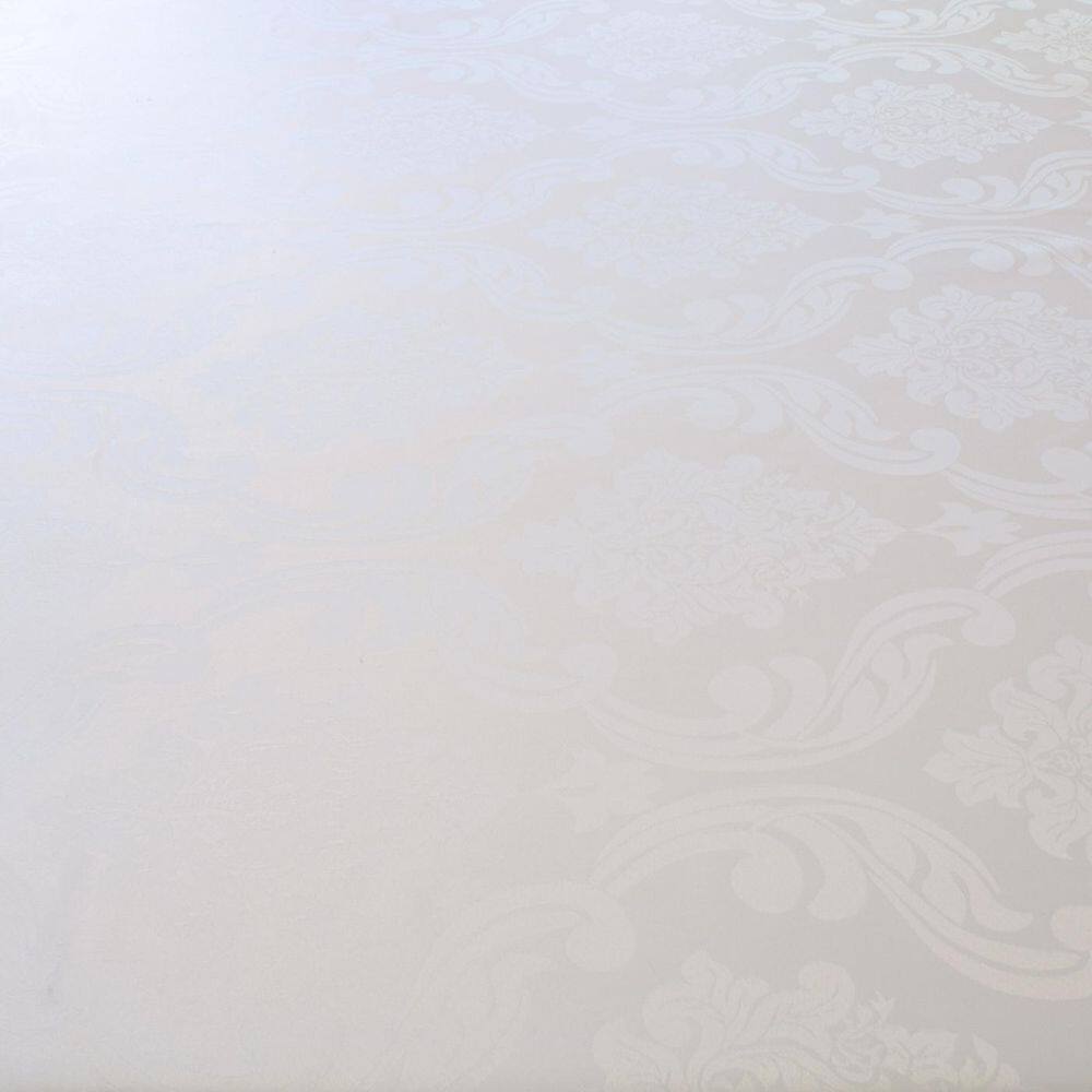 Tecido Jacquard Para Toalha De Mesa 2,80 M Medalhão Branco