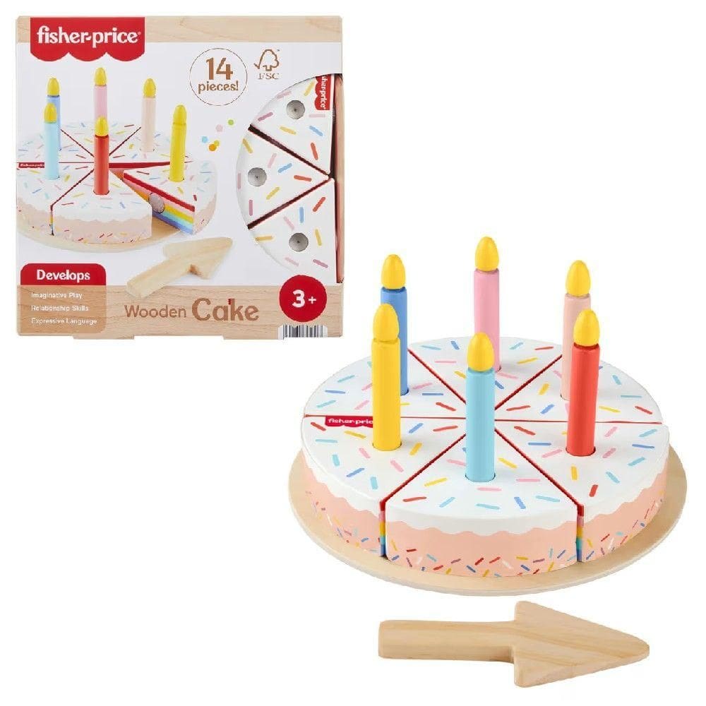 Fisher-Price Bolo de Aniversário de Madeira - Mattel