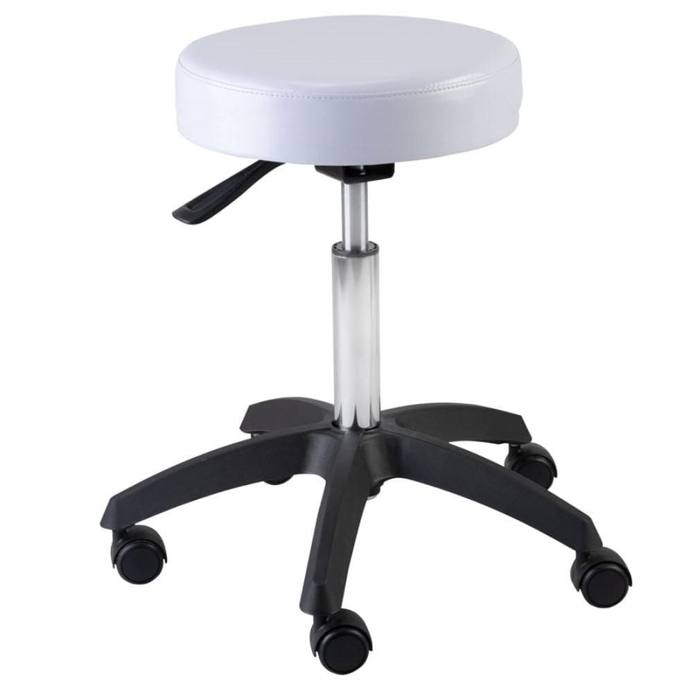 Cadeira Mocho para Salão de Beleza Dompel Sela Branco