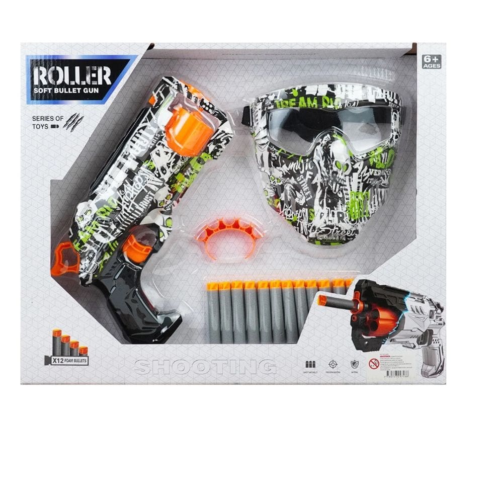 Brinquedo Lançador de Dardos com Máscara