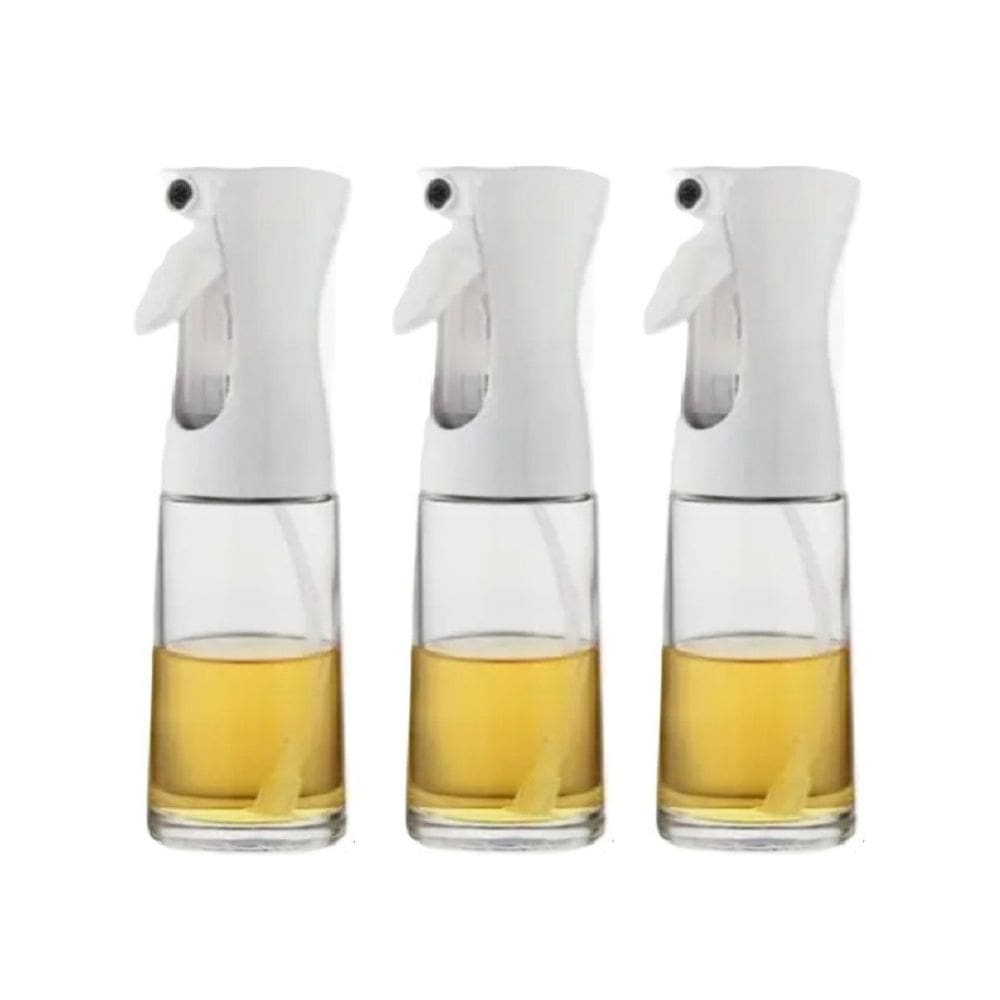 Kit Spray Borrifador 200ML Azeite Vinagre Culinário Pulverizador Galheteiro em Vidro
