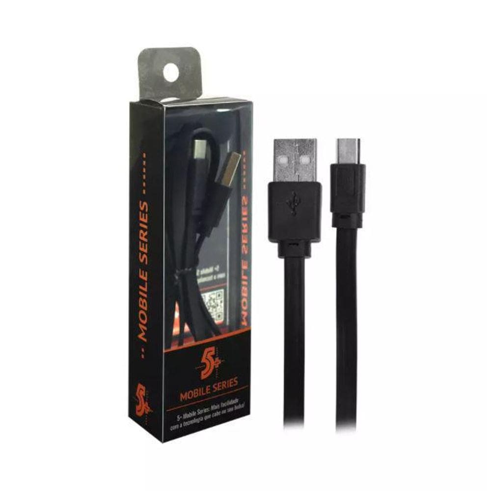Cabo De Dados Tipo C + Usb A Macho 1,20M Preto Chipsce