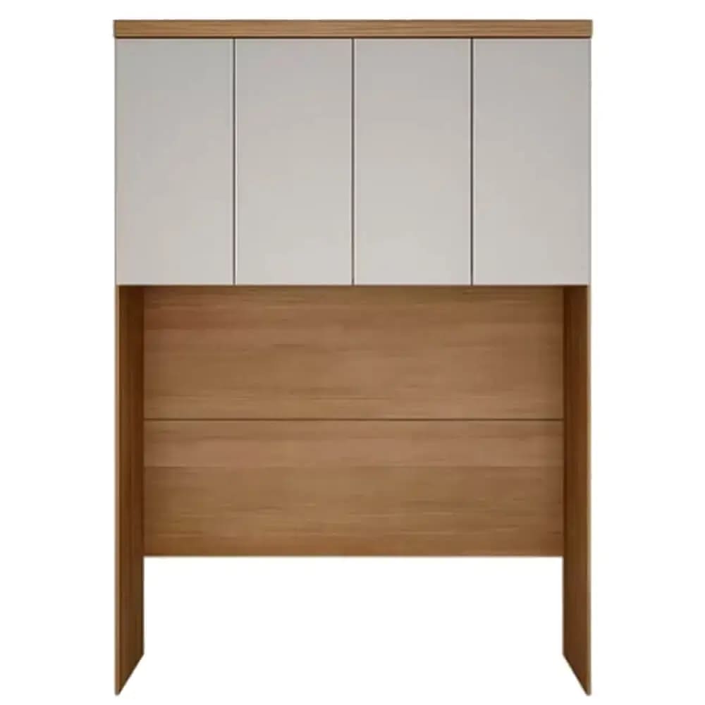 Guarda Roupa Rizon Módulo Aéreo Queen 4 Portas Novo Horizonte Cor Cumaru Fendy
