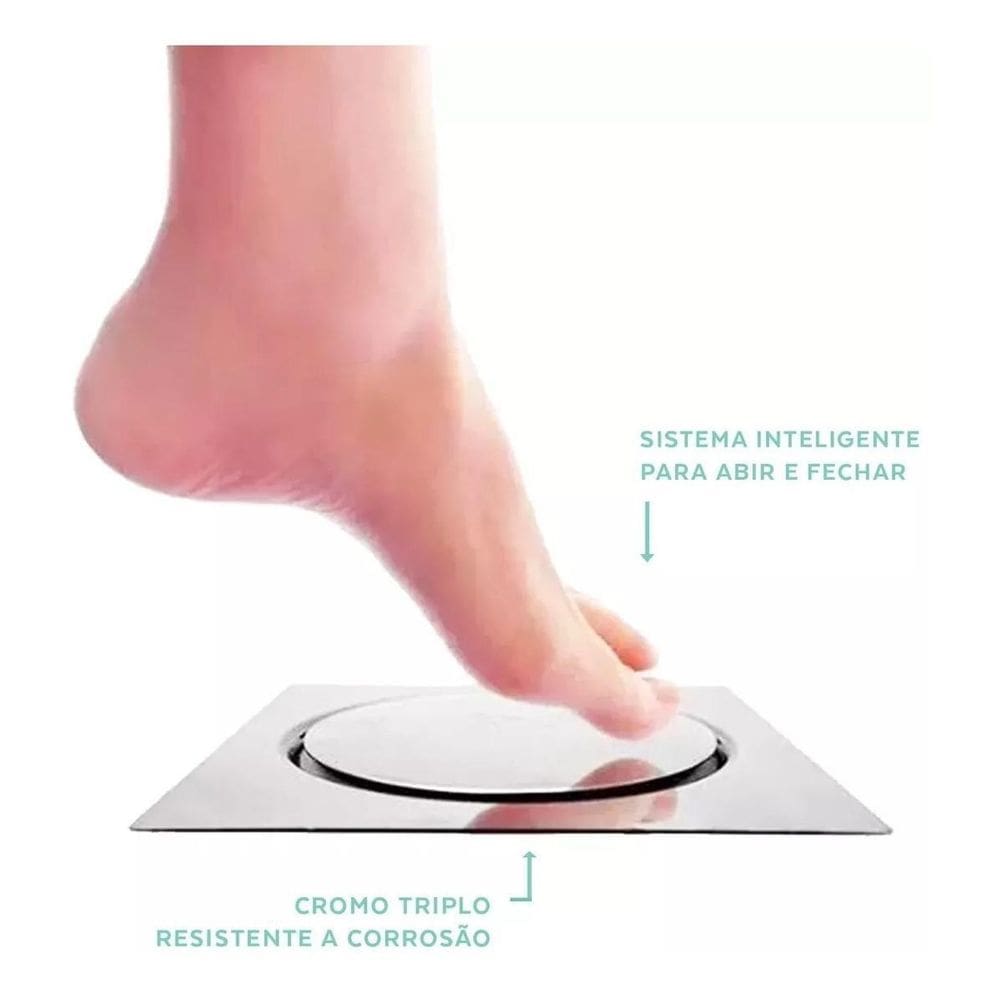 Ralo Inteligente Click Up 15X15 Inox Jiwi