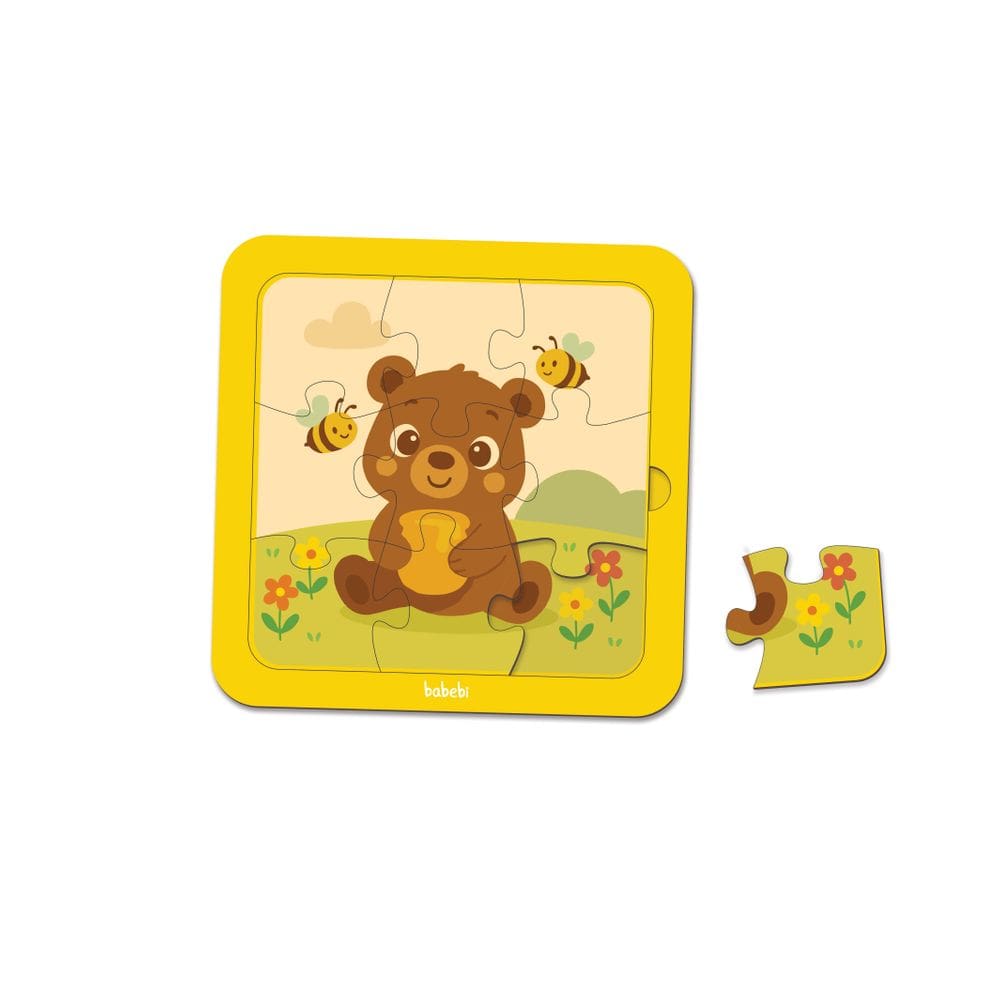 Brinquedo Educativo Babebi Quebra Cabeças 09 Peças Urso