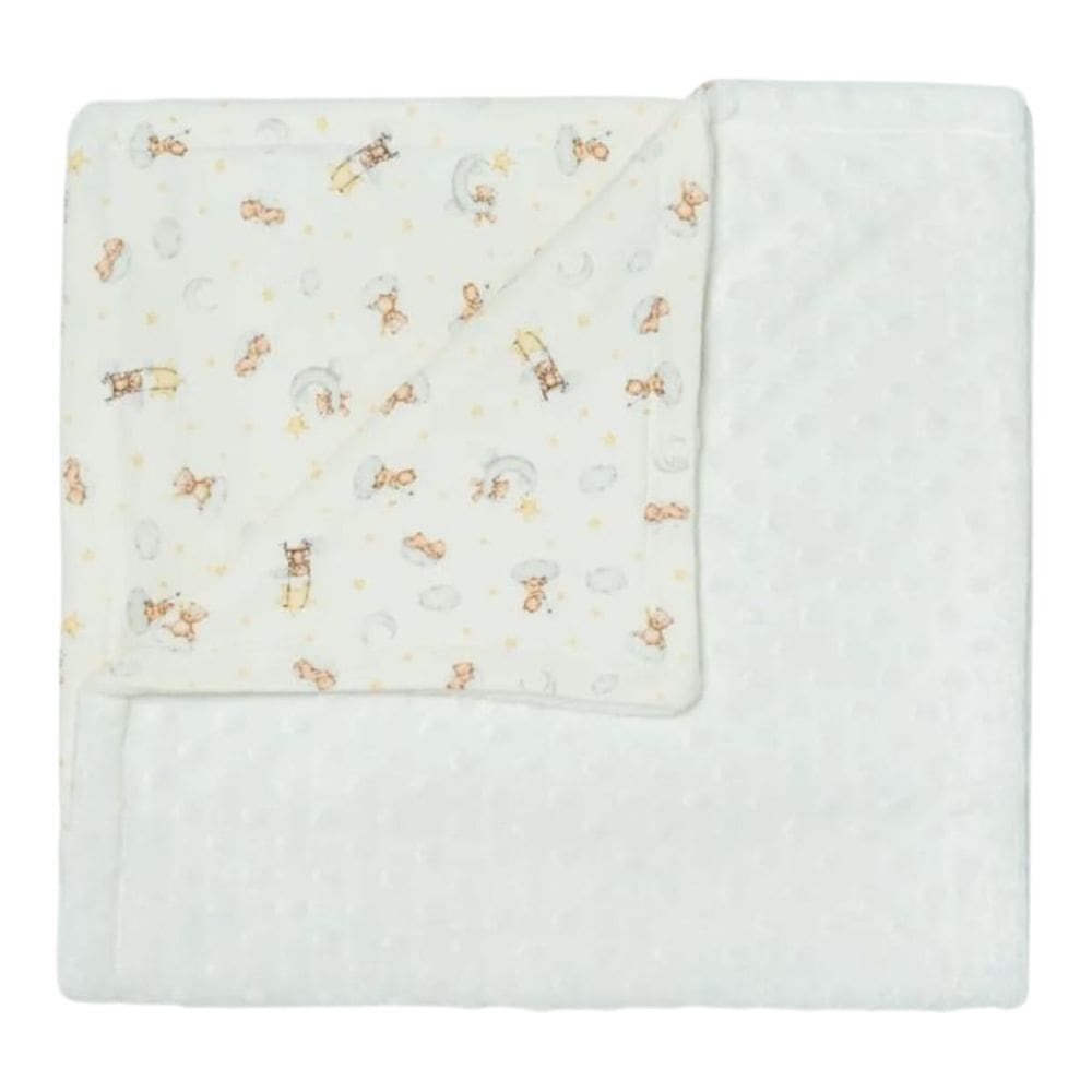 Cobertor Bebê Fleece 3D Fun Noite Estrelada Off White - Hug