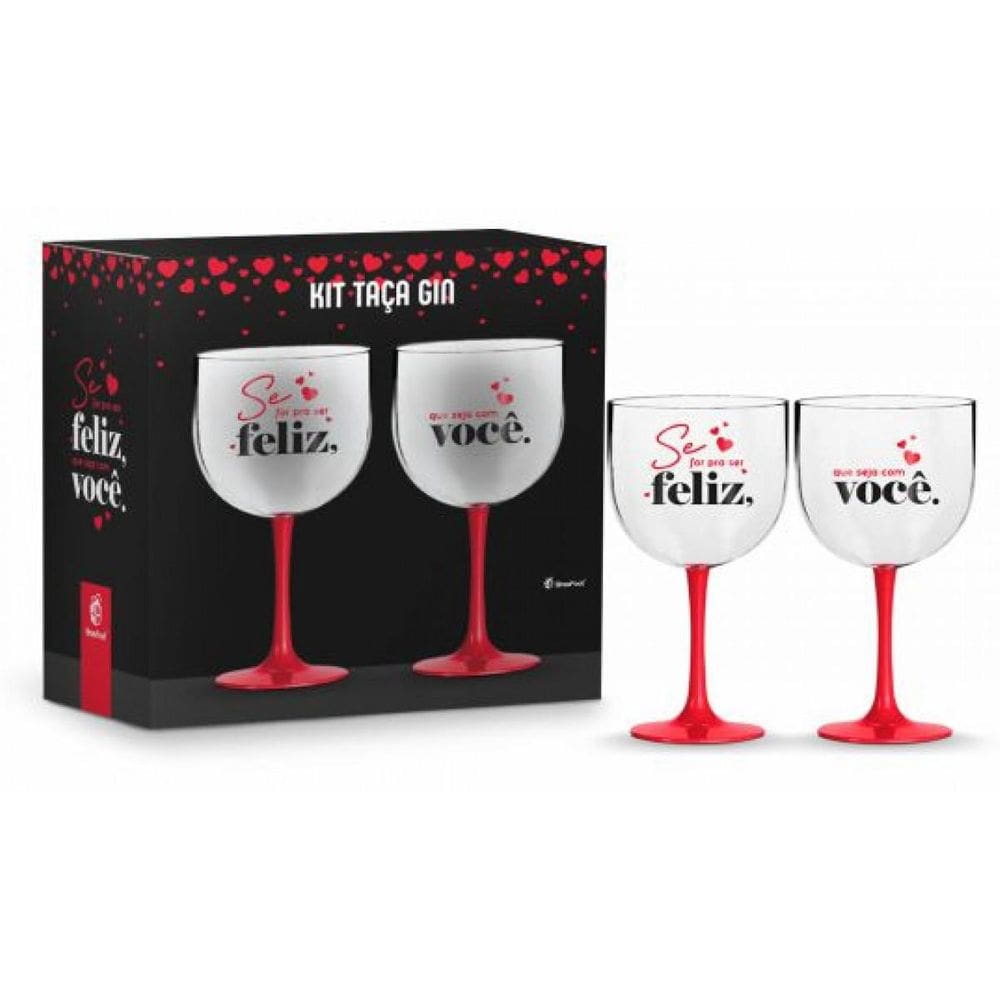 Kit Taca Gin 2Un Bicolor - Eu E Voce Pra Sempre