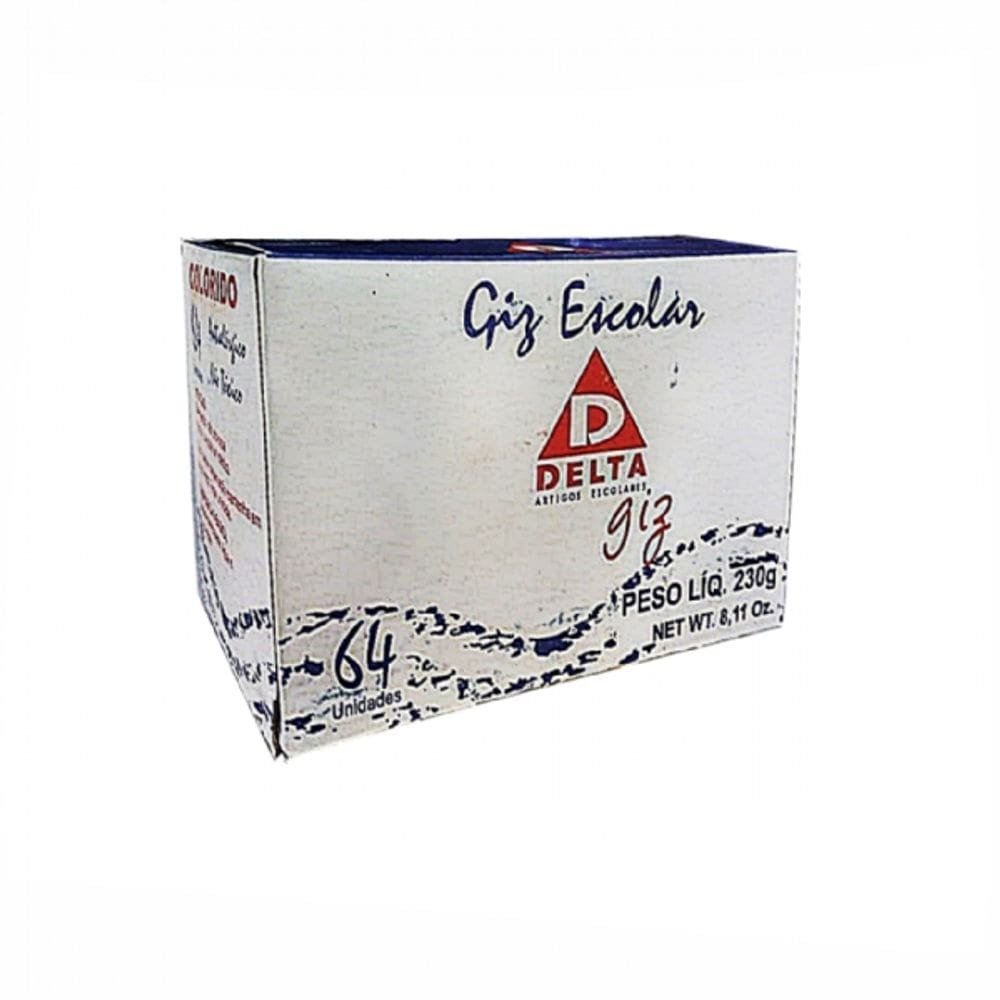 Giz Escolar Comum Colorido Caixa Com 64 Unidades