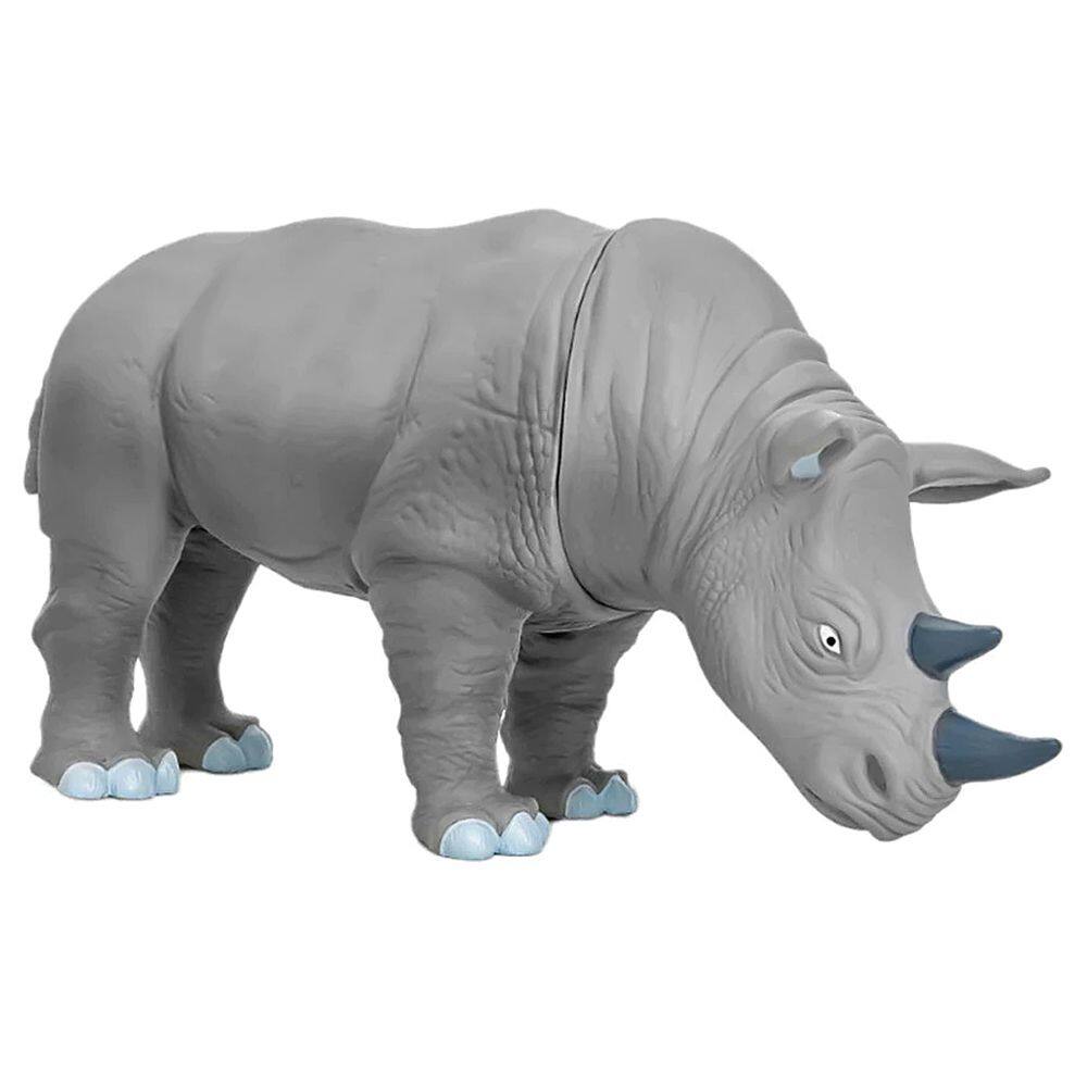 Boneco Rinoceronte Em Vinil 30cm Safari Brinquedo Realista