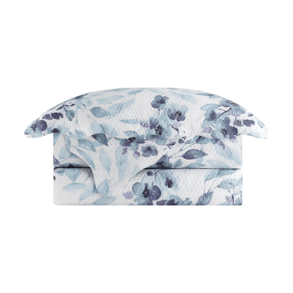 Colcha Cobre Leito King Camesa Garden Floral Dupla face