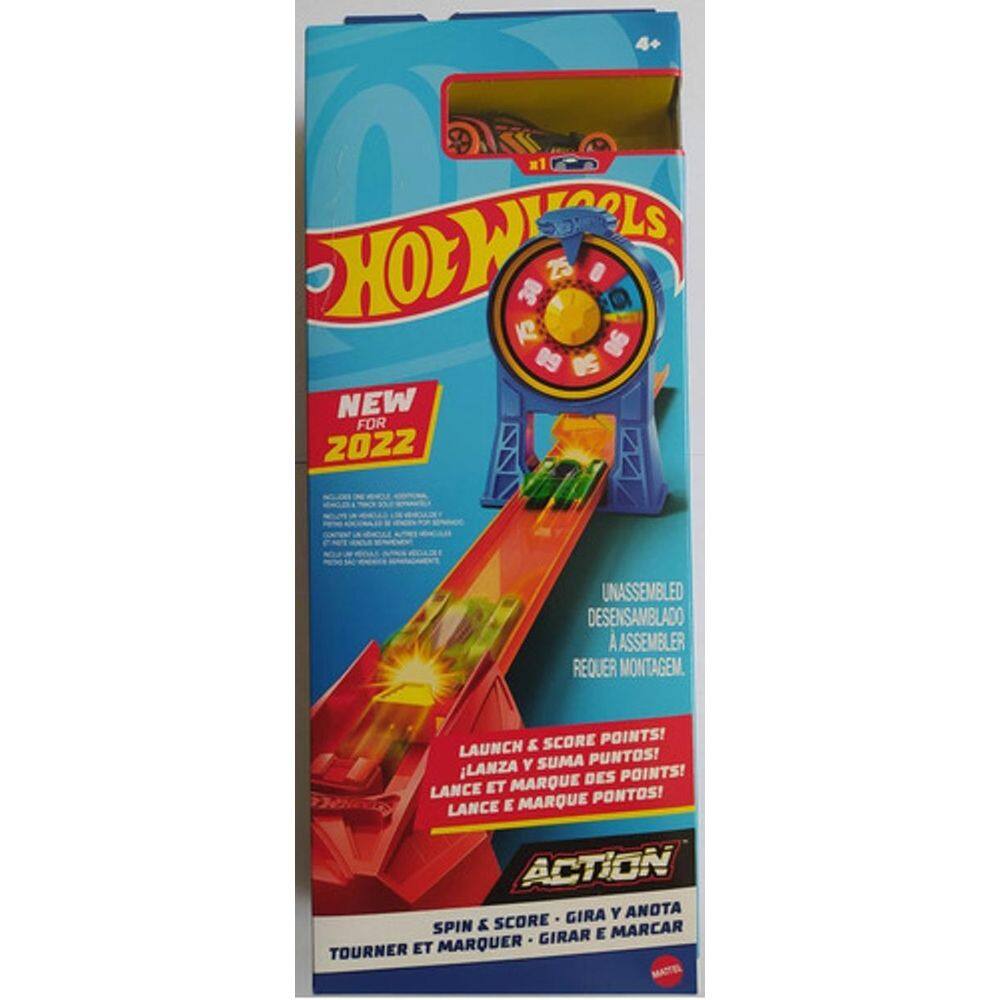 Pista Hot Wheels Acrobacia Girar e Marcar HDR81 + Carrinho