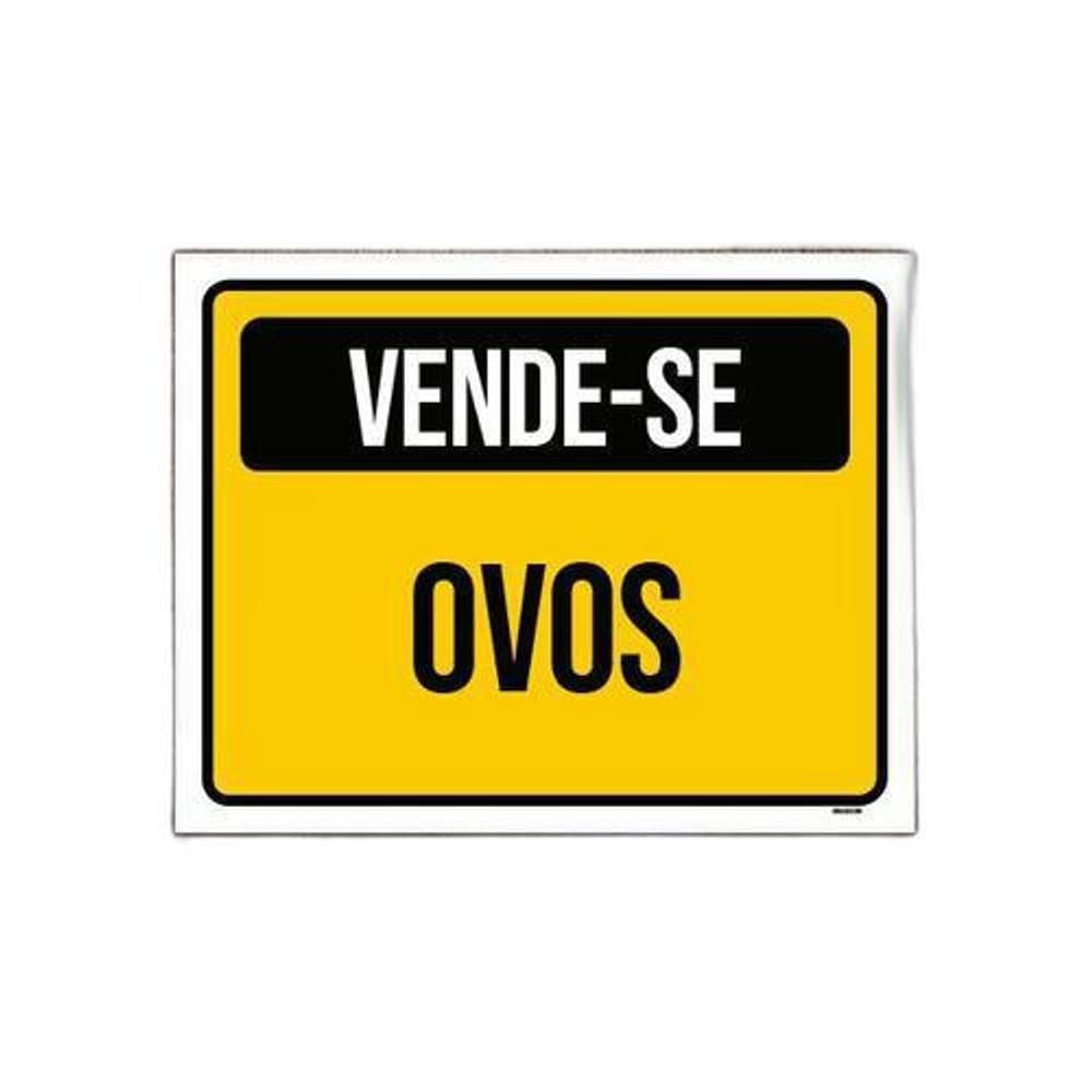 Kit 3 Placas De Sinalização - Vende-Se Ovos