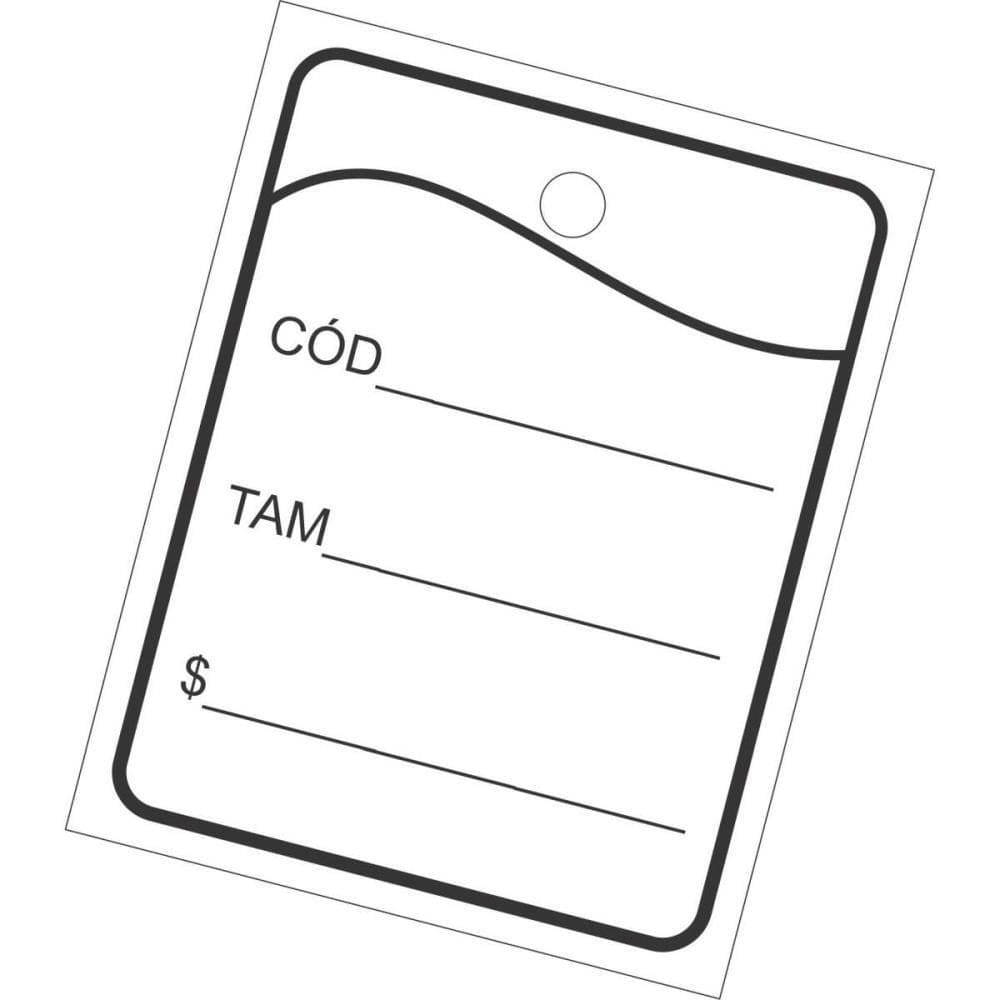 Etiqueta Para Marcacao Tag 30X38Mm Cartao Branca - com1000