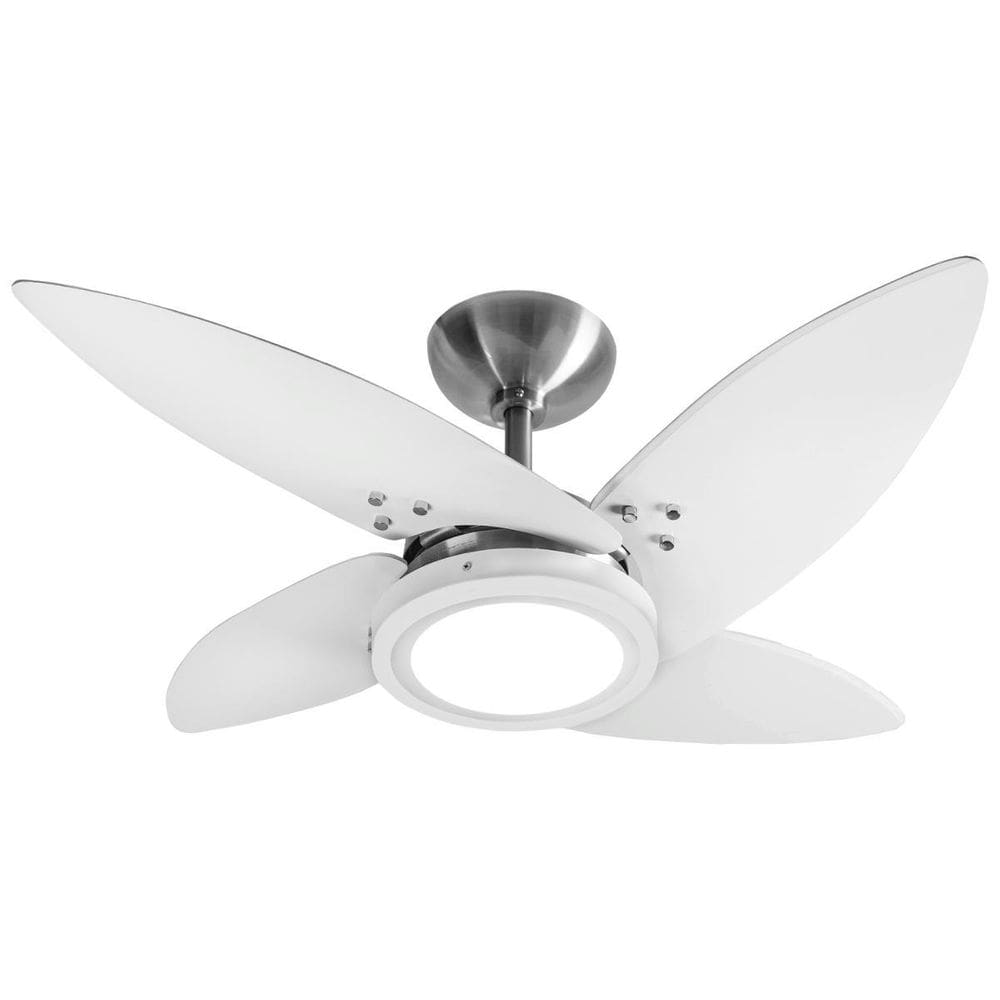 Ventilador De Teto Azzam Led + Alumínio Escovado Tron