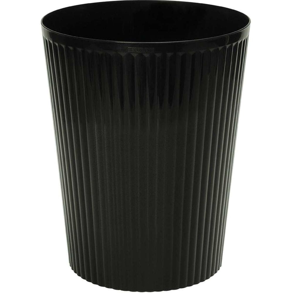 Cesto Para Lixo Canelado Preto 9,3Litros