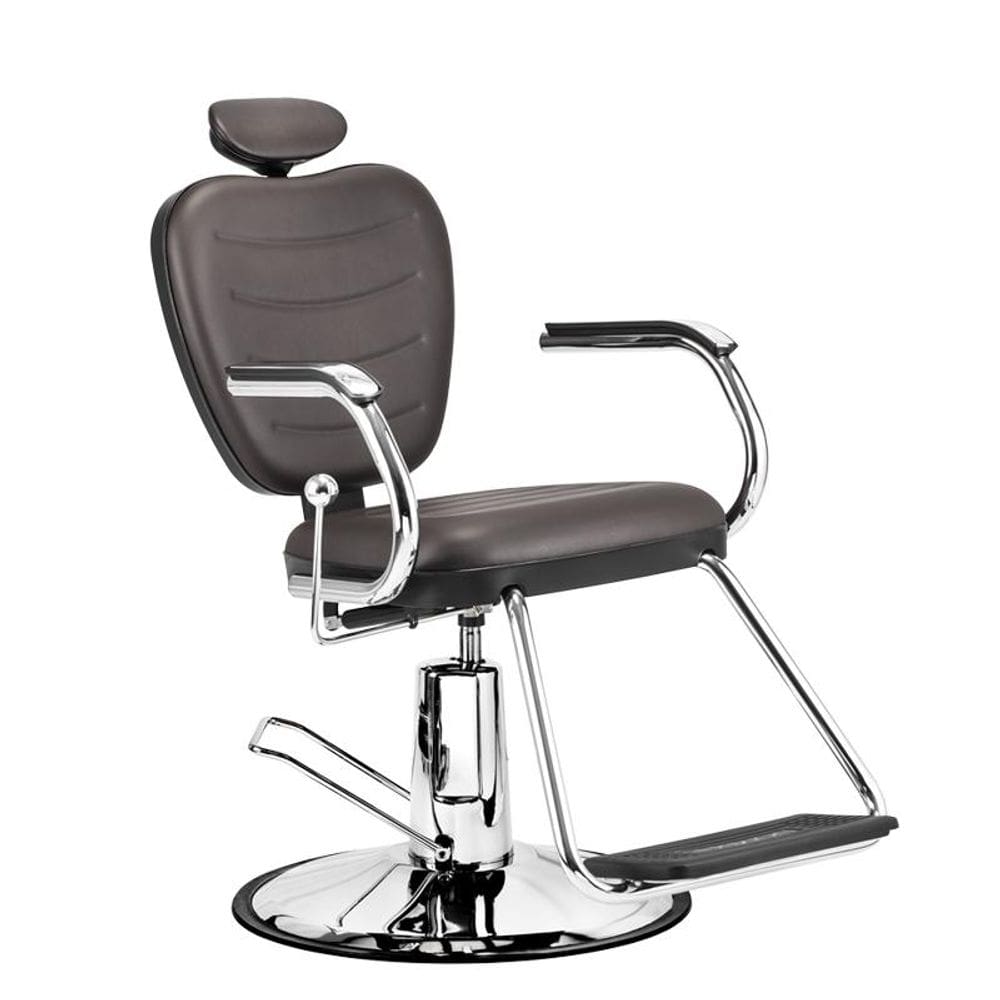Cadeira Barber Barbeiro Reclinável Hidráulica Marrom Dompel