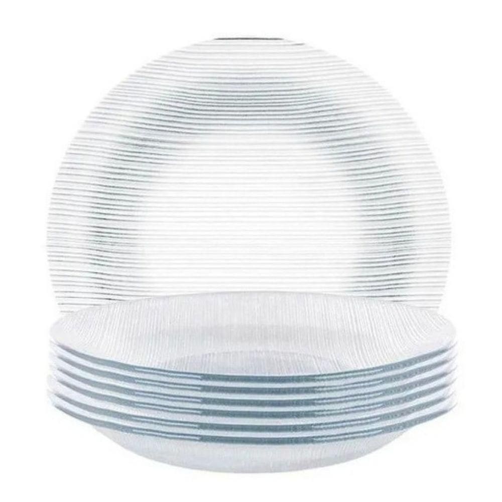 Conjunto 12 Pratos Fundo Diamante Duralex Vidro
