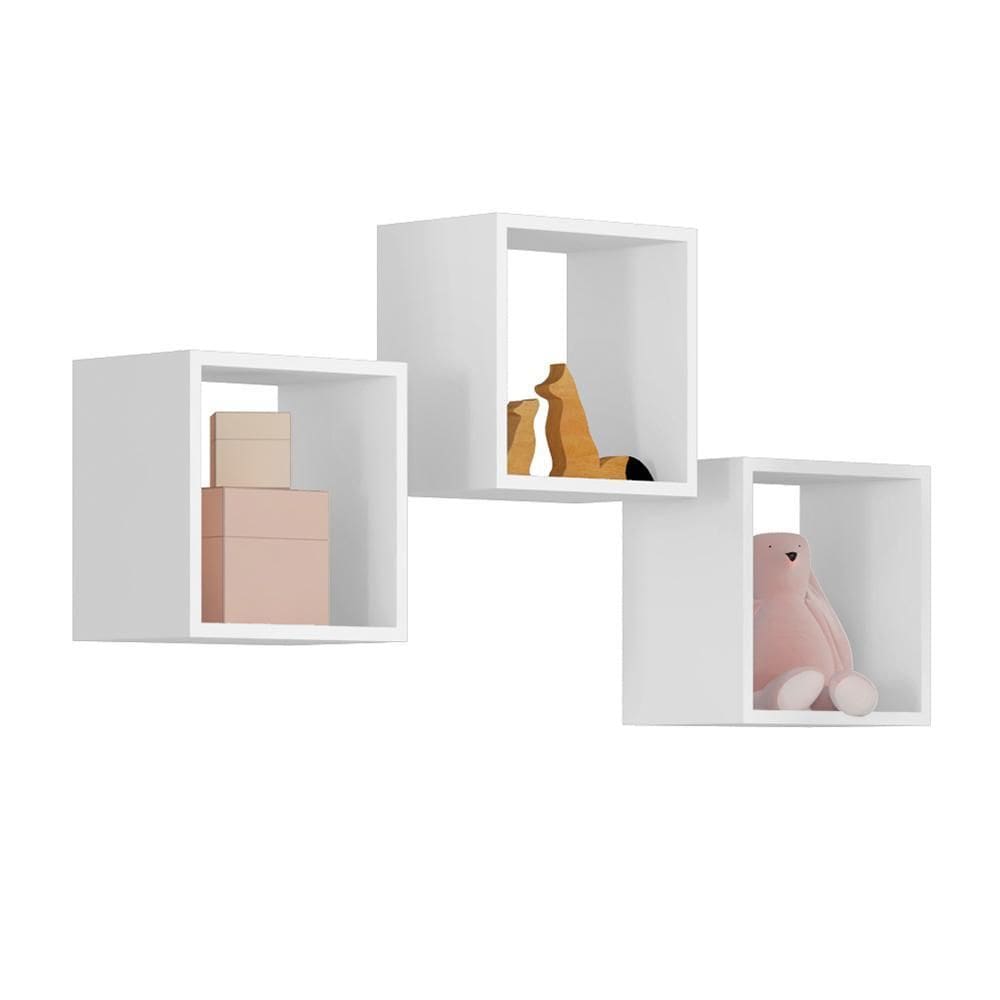 Kit 3 Nichos de Parede Decorativo Louise - AJL Móveis