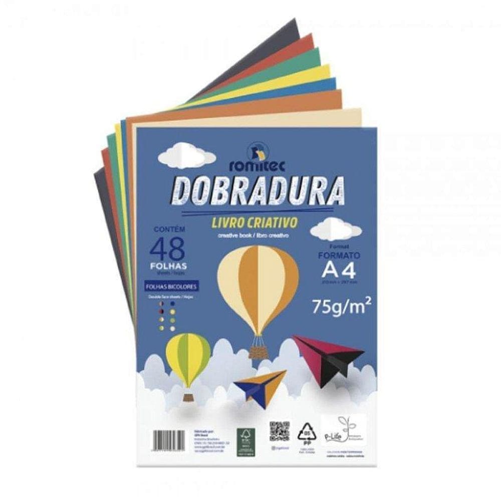 Bloco Para Educação Artística Livro Criativo Dobrad 75G 48F