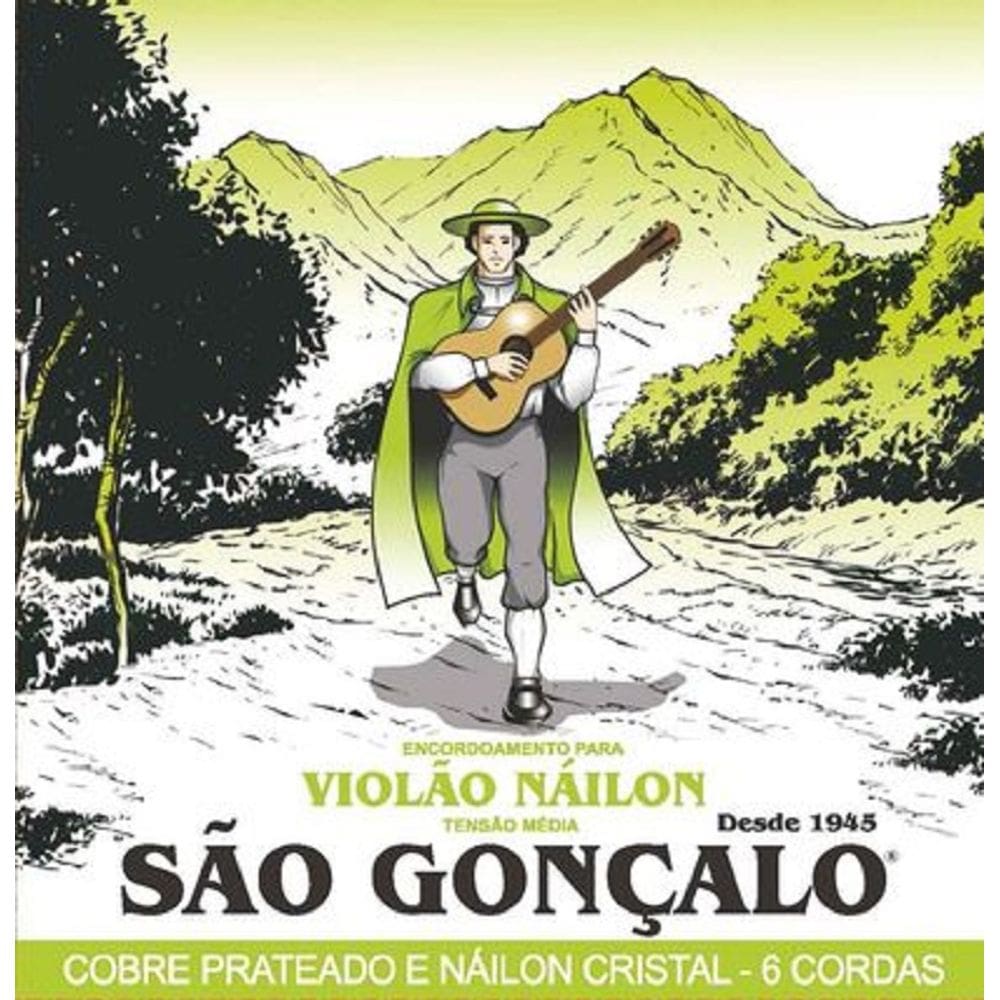 Encordoamento Nylon Cristal Violão Com 12 São Gonçalo