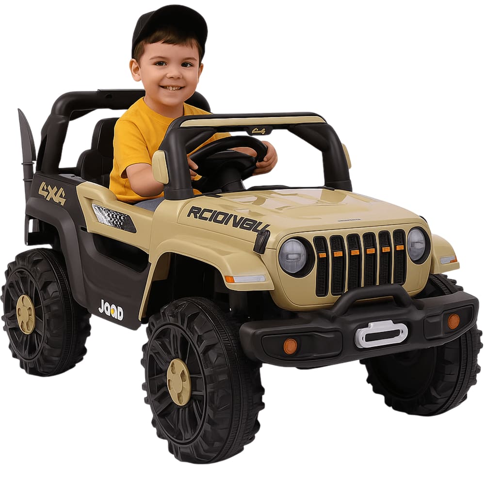 Carro Eletrico Zippy Toys Jeep Wrangler Rubicon 12V CR Bege
