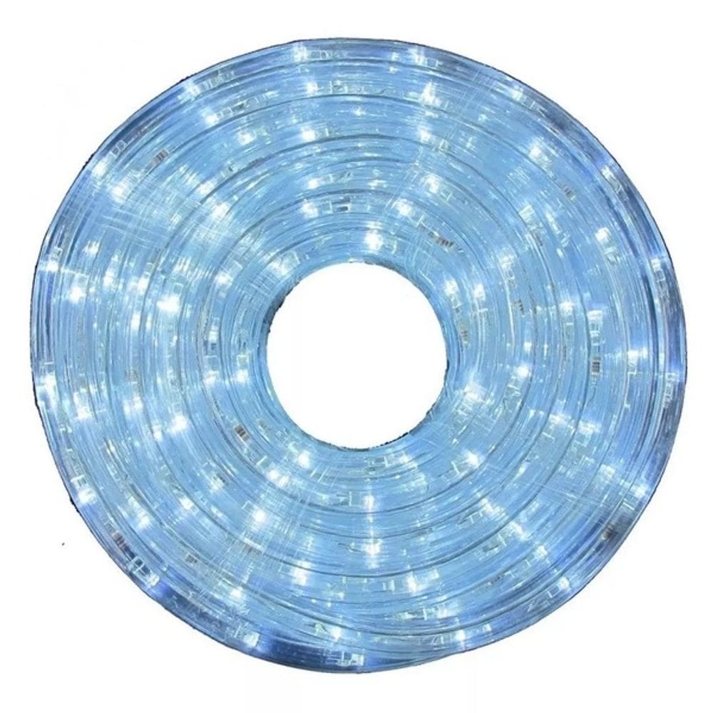 Mangueira Luminosa Pisca 162 LEDs Branca 10 Metros Decoração