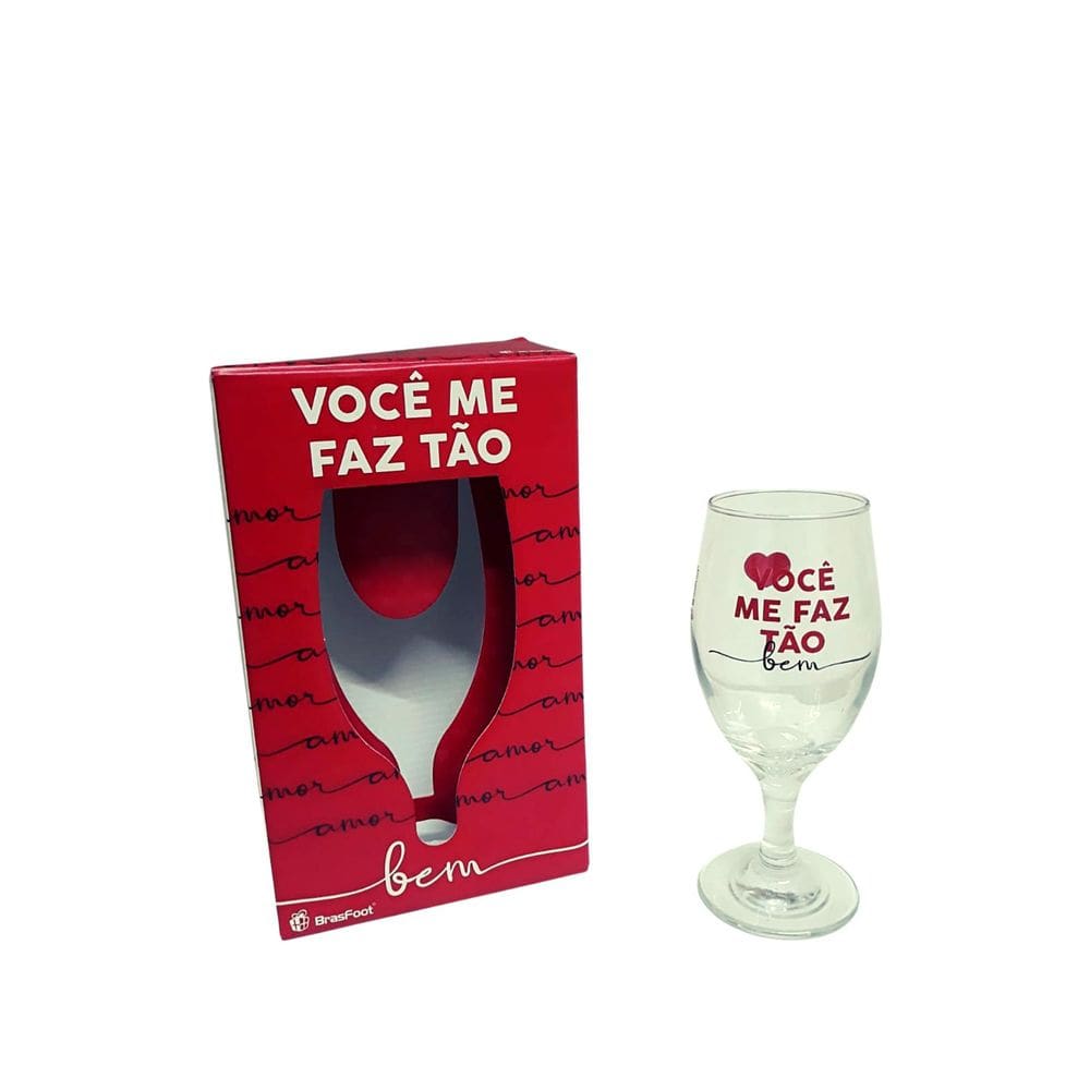 Taça Individual De Vidro 330 Ml Você Me Faz Tão Bem