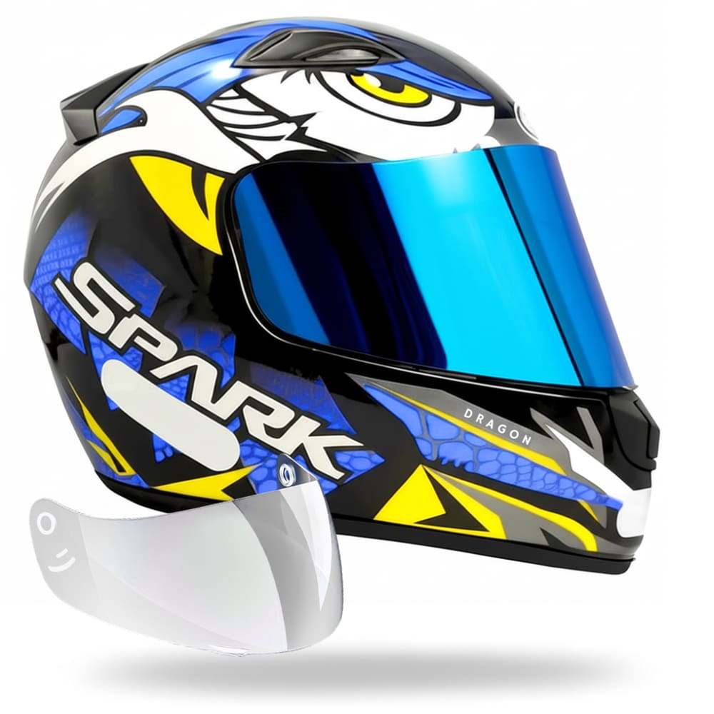 Capacete Ebf Dragon C/ Narigueira + Viseira Iridium