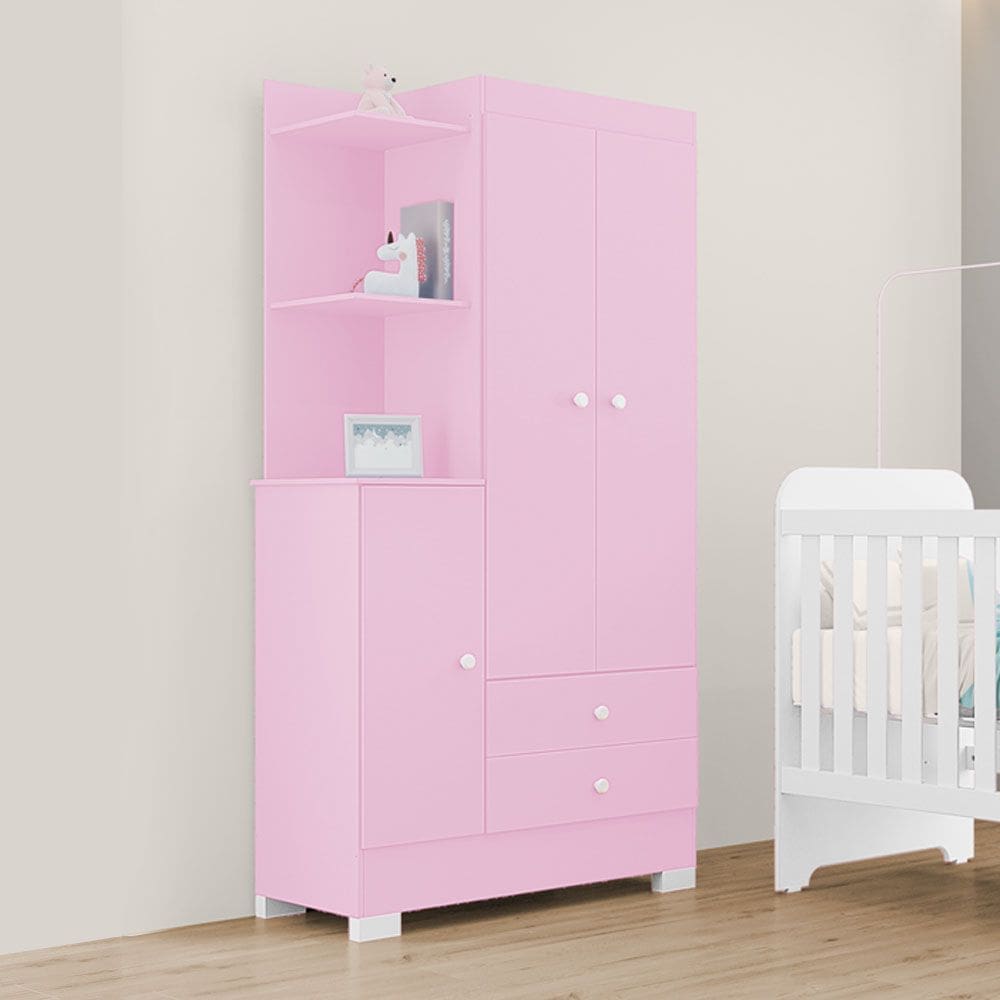 Guarda-Roupas Infantil Magia 100% MDF Tuboarte 3 Portas 3 Gavetas