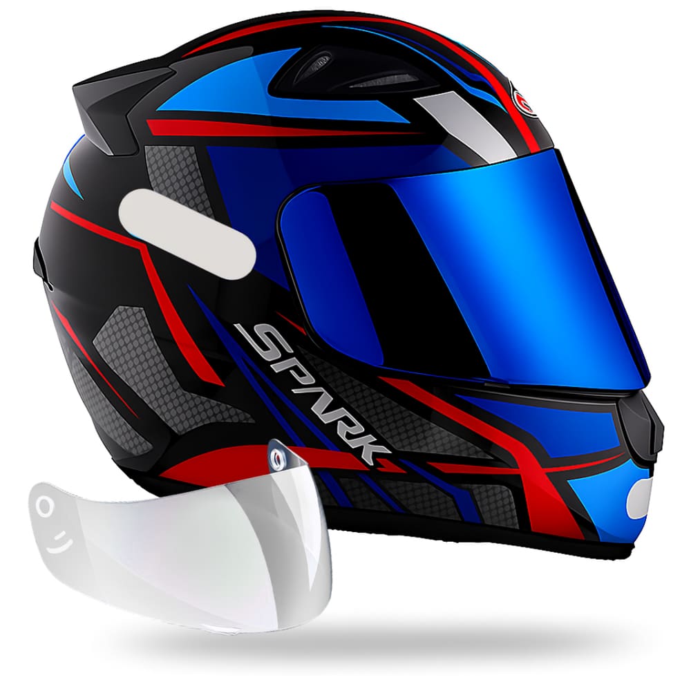 Capacete Fechado Ebf Spider C/ Narigueira + Viseira Iridium