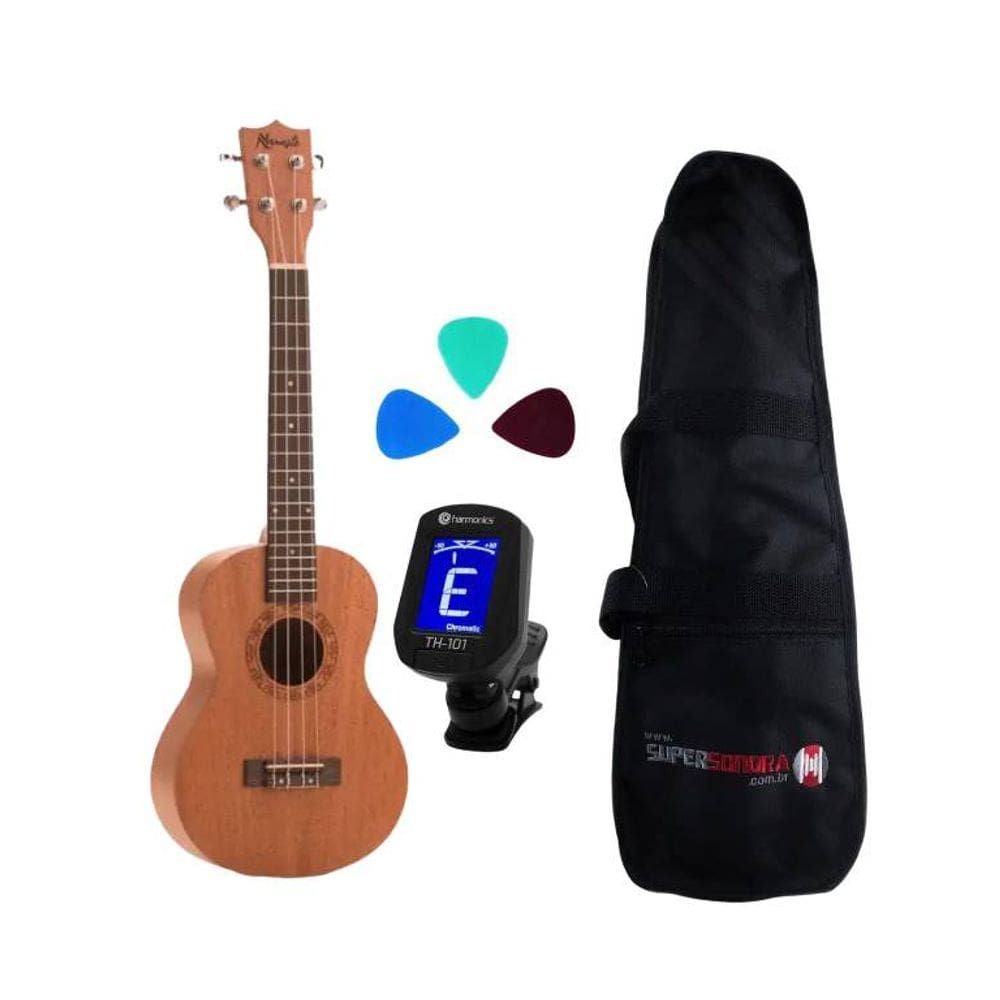 Kit Ukulele Tenor Namastê NU25MLQ Acústico Spanking + Capa + Afinador + Palhetas