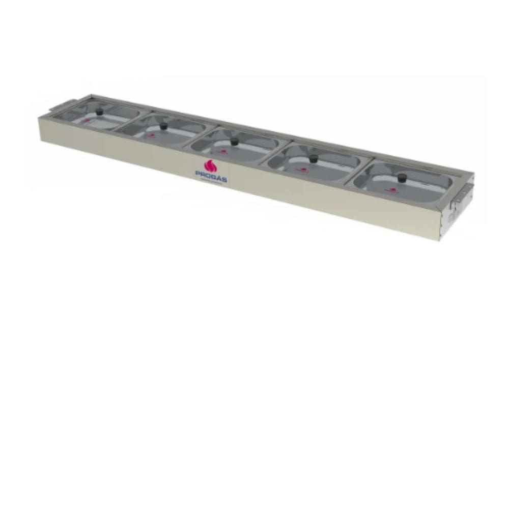 Buffet Frio Progás 5 Cubas com Tampa de Vidro -PRBF-50GN