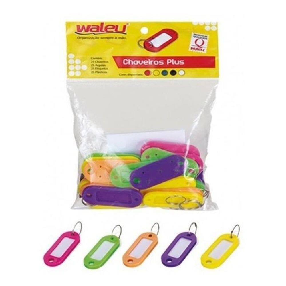 Chaveiros Com 25 Etiquetas Plus Neon Sort Waleu