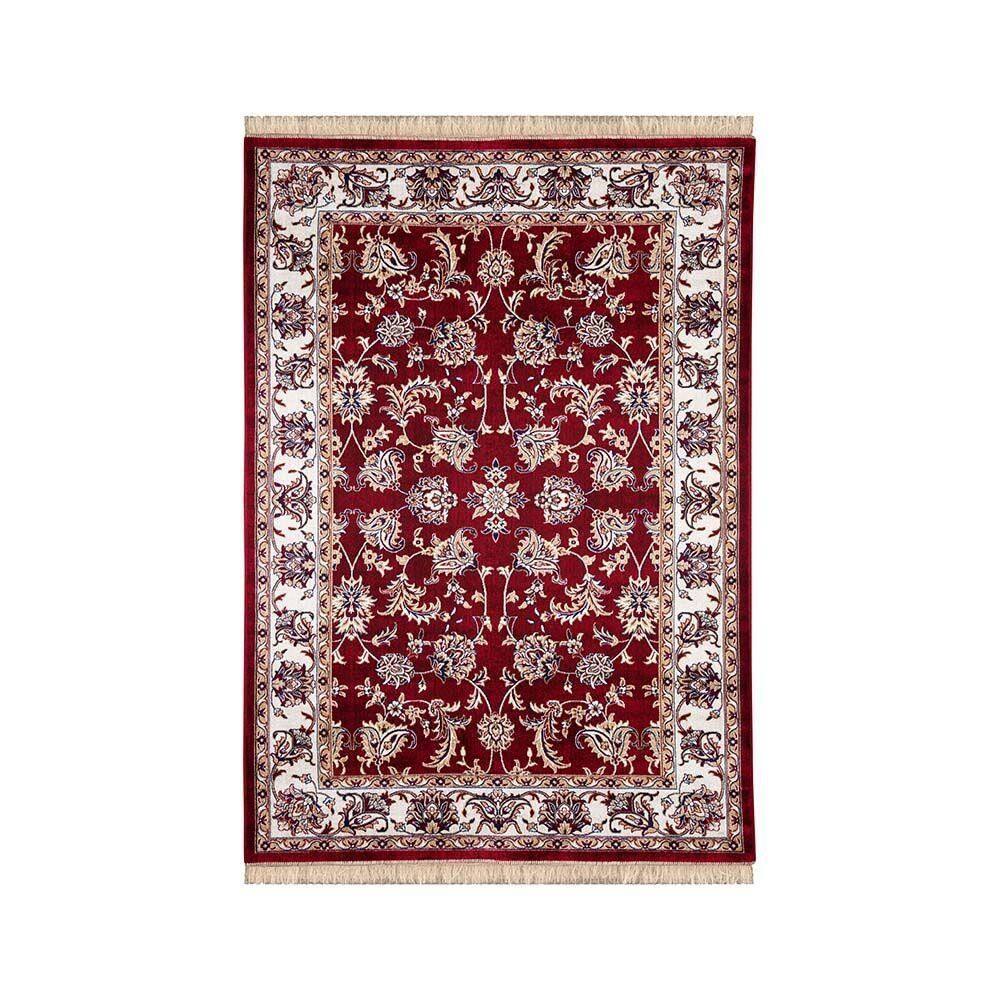 Tapete Para Sala Belga Bruxelas 6 Vermelho 1,00x1,40m