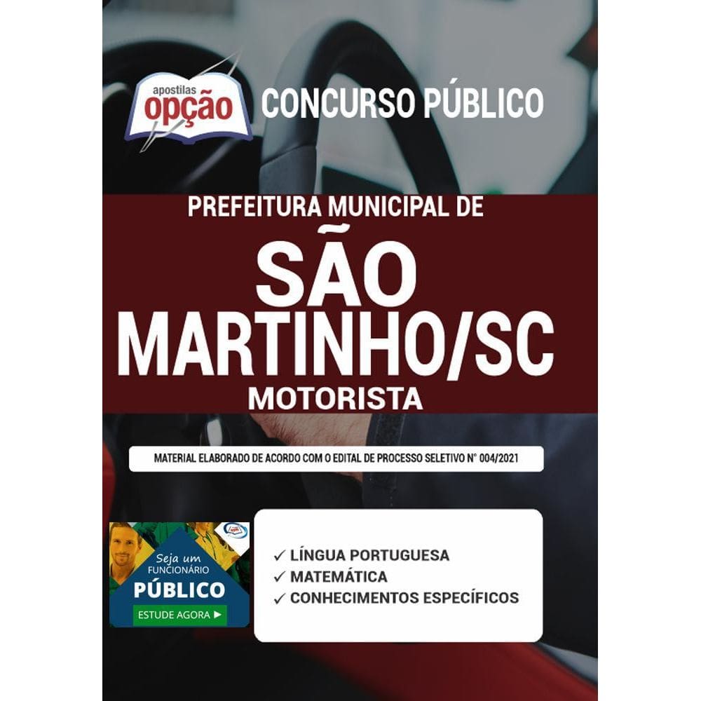 Apostila Concurso São Martinho Sc - Motorista