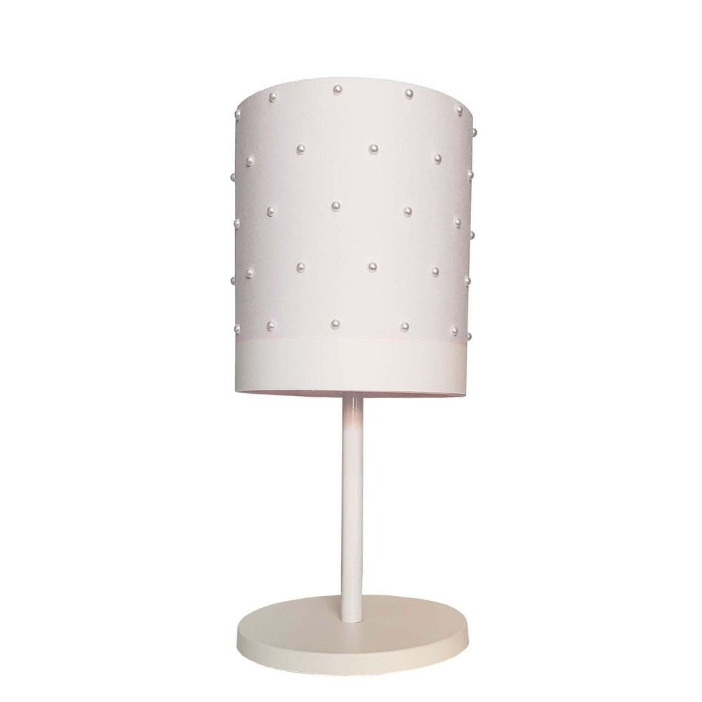 Abajur Com Pérolas Quarto De Menina Branco