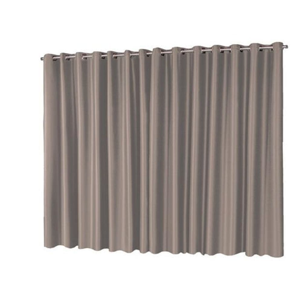 Cortina Tecido Blackout Toque De Seda 3,00M X 2,60M - Avelã