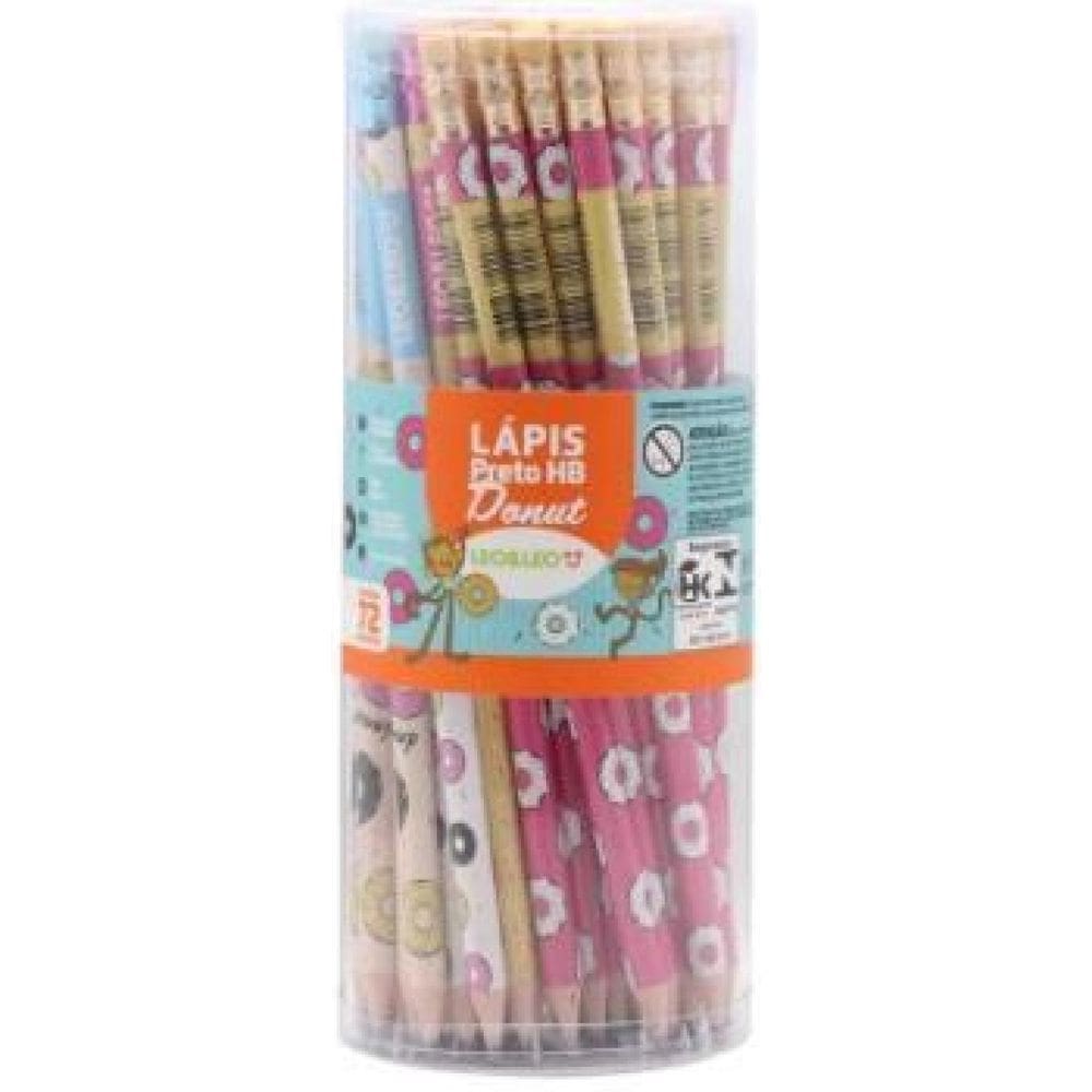 Lápis Grafite Hb Preto Donuts Com Borracha Léo&Léo 216 Un