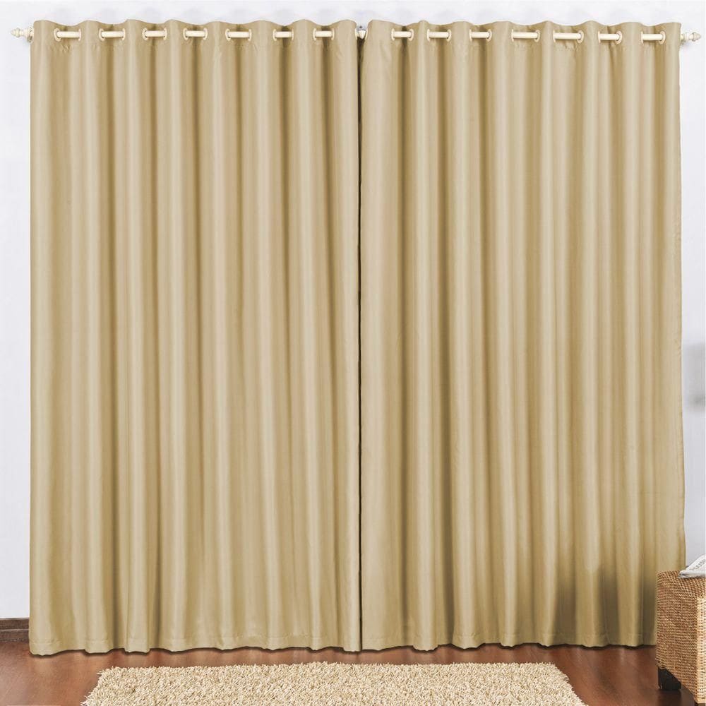 Cortina 3M Quarto Escritório Blackout Varão Avelã