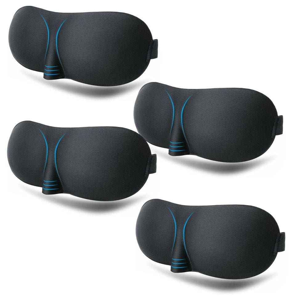 Kit 4X Máscara Para Dormir 3D Viajar Relaxar Sono Cochilo