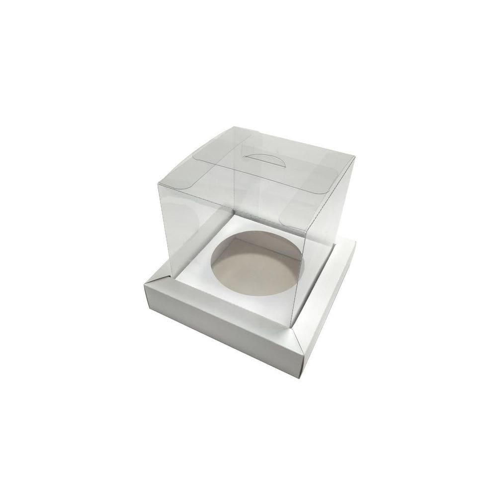 Caixa Para Panetone 100G Branco Com Borda Kit 10Und